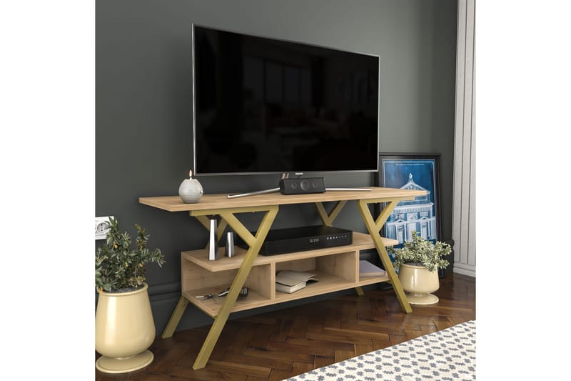 Desgrar TV-Bord 120x55 cm - Guld - Møbler - TV borde & mediemøbler - TV-borde