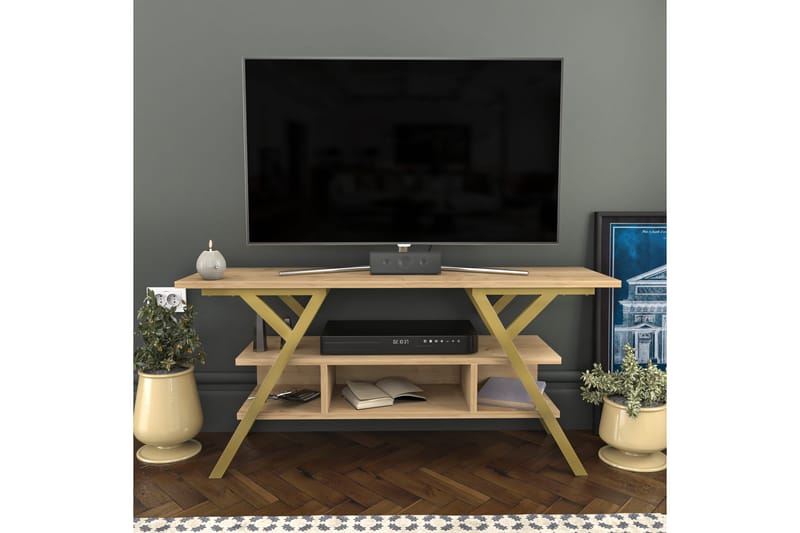 Desgrar TV-Bord 120x55 cm - Guld - Møbler - TV borde & mediemøbler - TV-borde