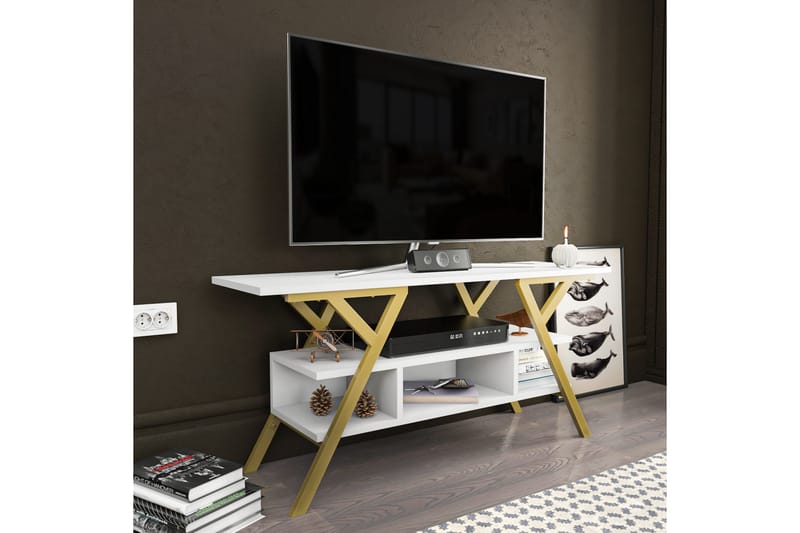 Desgrar TV-Bord 120x55 cm - Guld - Møbler - TV borde & mediemøbler - TV-borde