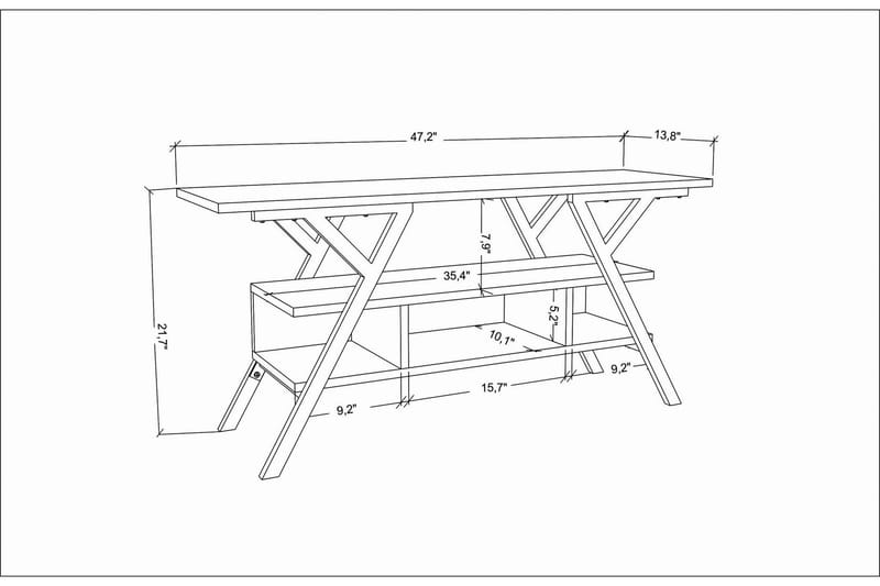 Desgrar TV-Bord 120x55 cm - Guld - Møbler - TV borde & mediemøbler - TV-borde