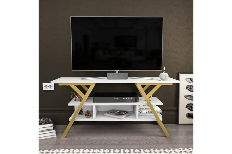 Desgrar TV-Bord 120x55 cm - Guld - Møbler - TV borde & mediemøbler - TV-borde