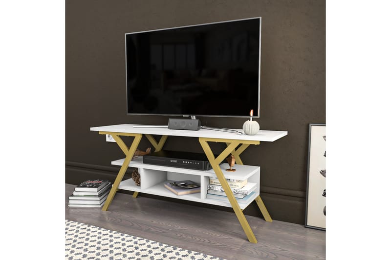 Desgrar TV-Bord 120x55 cm - Guld - Møbler - TV borde & mediemøbler - TV-borde