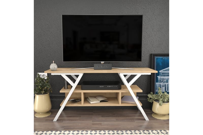 Desgrar TV-Bord 120x55 cm - Hvid - Møbler - TV borde & mediemøbler - TV-borde