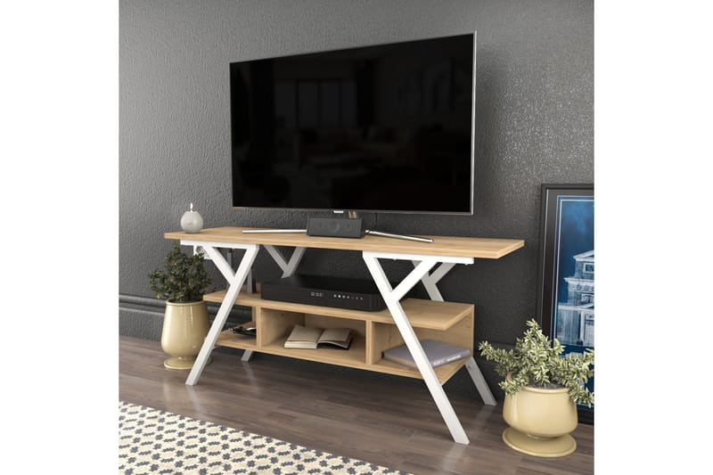 Desgrar TV-Bord 120x55 cm - Hvid - Møbler - TV borde & mediemøbler - TV-borde