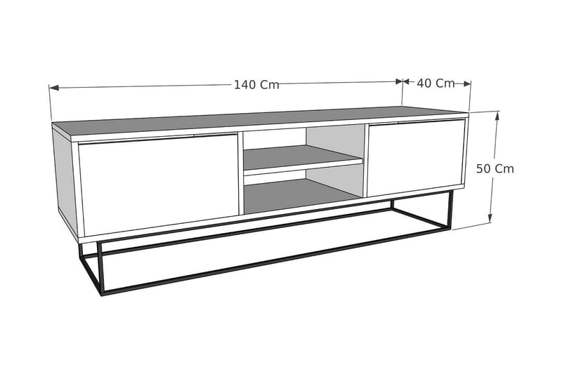 Desgrar TV-Bord 140x50 cm - Brun - Møbler - TV borde & mediemøbler - TV-borde