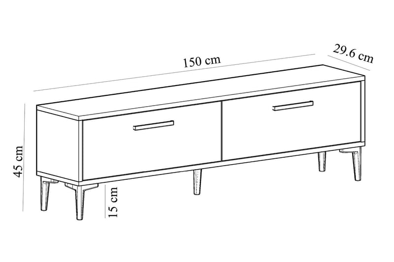 Desgrar TV-Bord 150x45 cm - Blå - Møbler - TV borde & mediemøbler - TV-borde