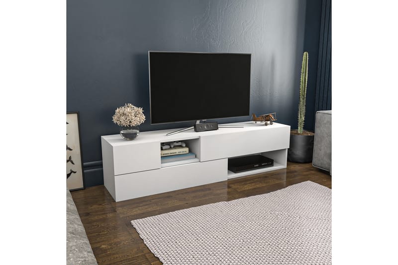 Desgrar TV-Bord 160x40 cm - Hvid - Møbler - TV borde & mediemøbler - TV-borde