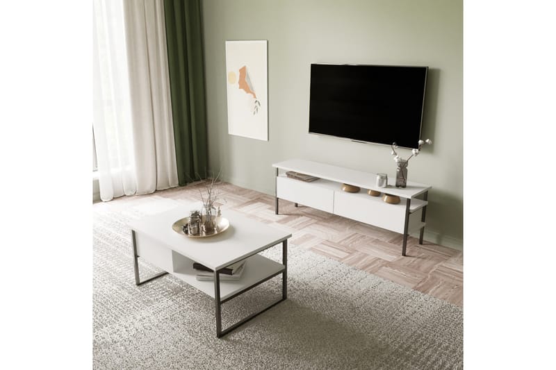 Doeworr TV-bord 140 cm - Hvid - Møbler - TV borde & mediemøbler - TV-borde