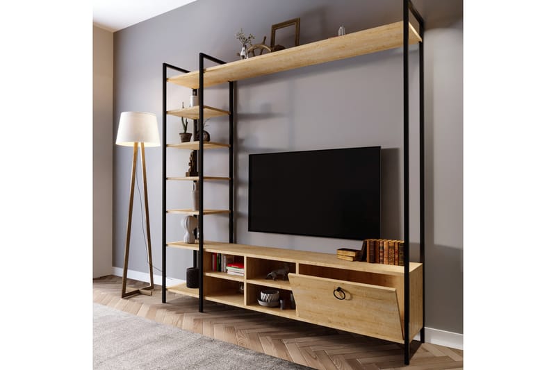 Evrenli TV-bord 180 cm - Natur - Møbler - TV borde & mediemøbler - TV-borde