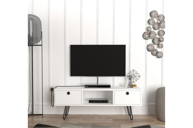 Furny Home TV-bænk 120 cm - Hvid - Møbler - TV borde & mediemøbler - TV-borde