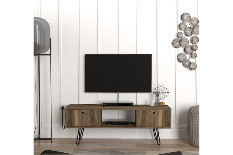 Furny Home TV-bænk 120 cm - Valnød - Møbler - TV borde & mediemøbler - TV-borde