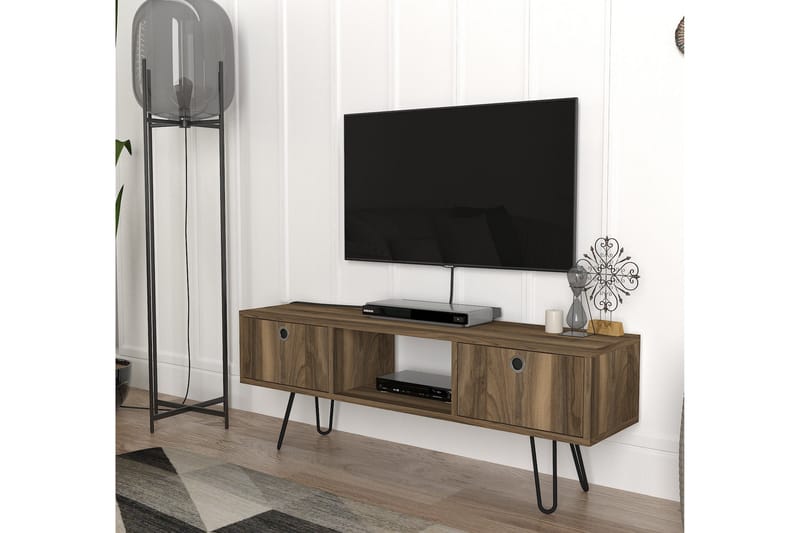 Furny Home TV-bænk 120 cm - Valnød - Møbler - TV borde & mediemøbler - TV-borde