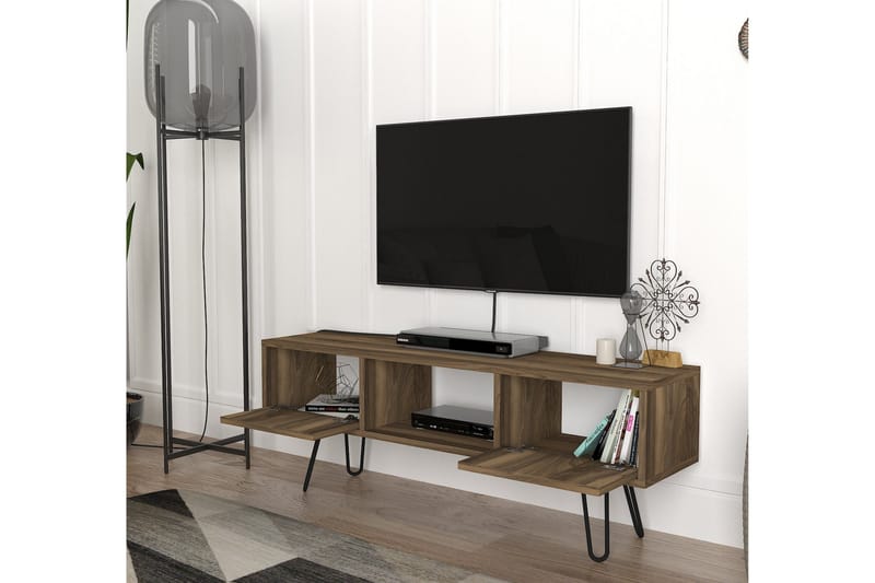 Furny Home TV-bænk 120 cm - Valnød - Møbler - TV borde & mediemøbler - TV-borde