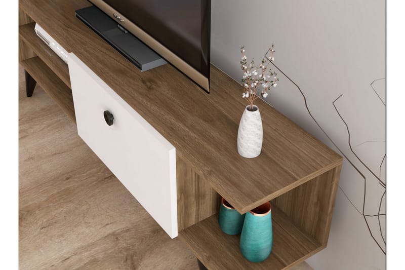 Gurnar TV-Bord 120 cm - Valnød / hvid - TV-borde