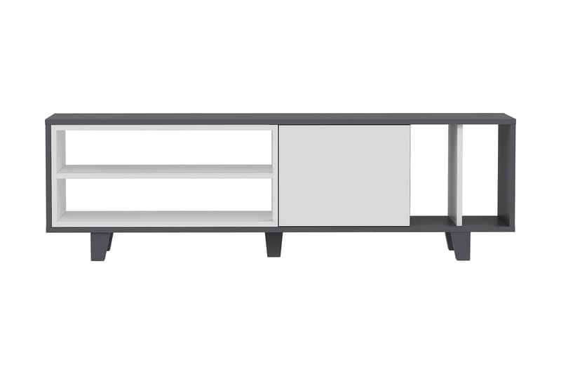 Hachen TV-bord 160 cm - Hvid/Antracit - Møbler - TV borde & mediemøbler - TV-borde