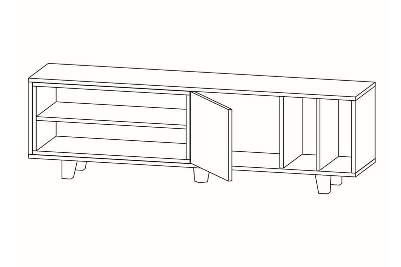 Hachen TV-bord 160 cm - Hvid/Antracit - Møbler - TV borde & mediemøbler - TV-borde