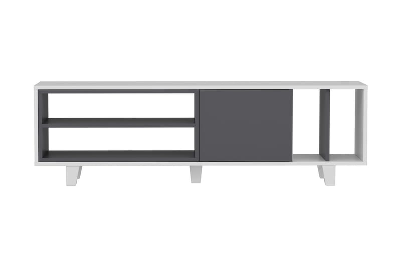 Hachen TV-bord 160 cm - Hvid/Antracit - Møbler - TV borde & mediemøbler - TV-borde