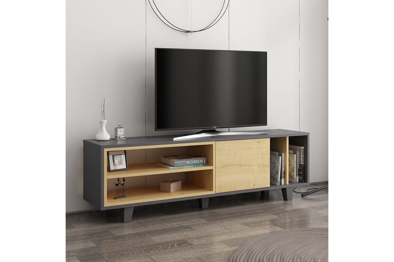 Hachen TV-Bord 160 cm - Natur/antracit - Møbler - TV borde & mediemøbler - TV-borde