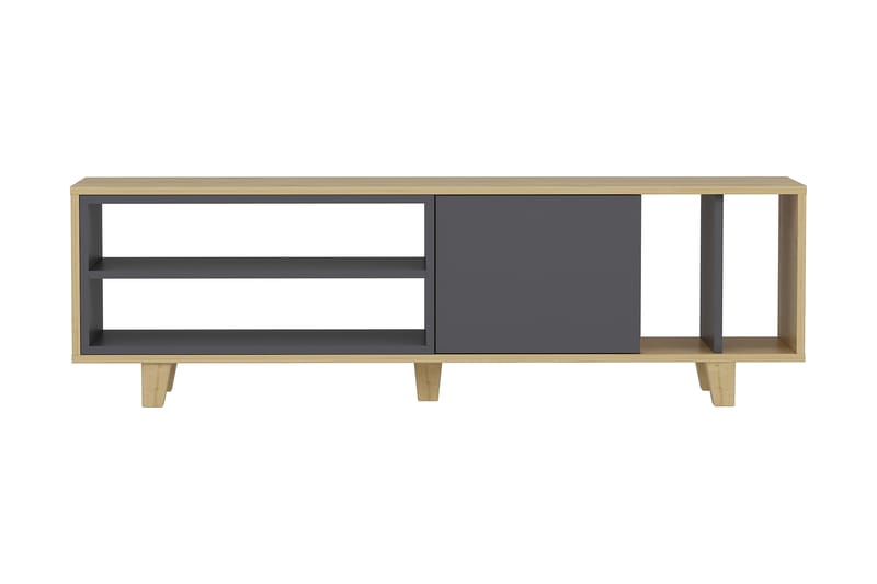 Hachen TV-bord 160 cm - Natur/Antracit - Møbler - TV borde & mediemøbler - TV-borde