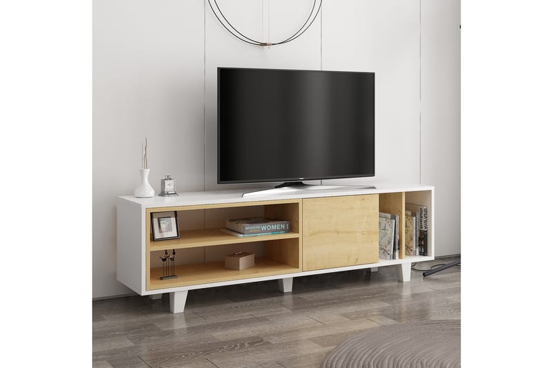 Hachen TV-bord 160 cm - Natur/Hvid - Møbler - TV borde & mediemøbler - TV-borde