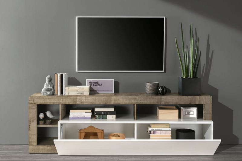 Hamburgan TV-Bord 42x184 cm - Hvid - Møbler - TV borde & mediemøbler - TV-borde