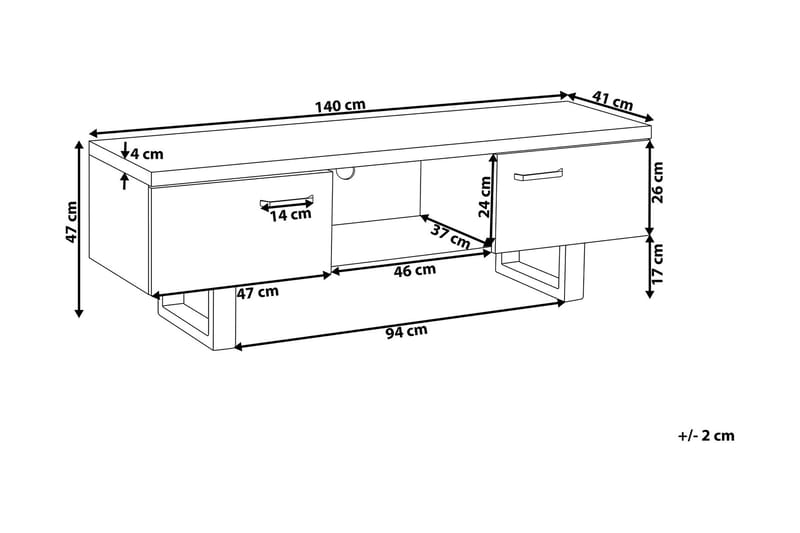 Harvley TV-Bord 140 cm - Træ/natur - Møbler - TV borde & mediemøbler - TV-borde