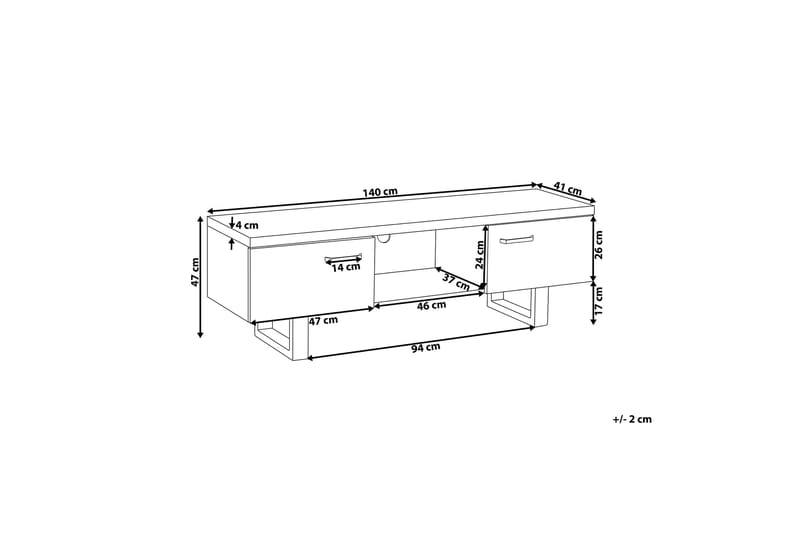 Harvley TV-Bord 140 cm - Træ/natur - Møbler - TV borde & mediemøbler - TV-borde