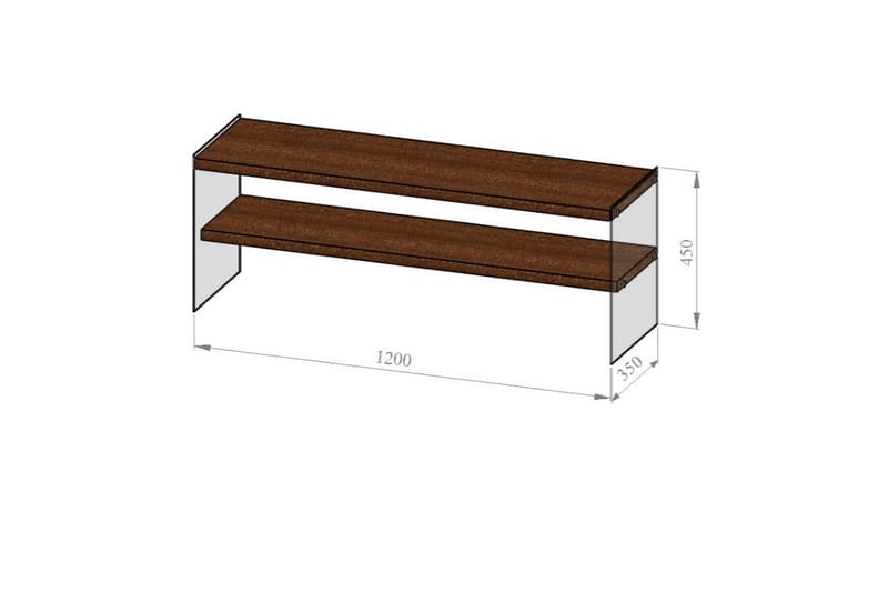 Heglar TV-Bænk 120 cm - Valnød - Møbler - TV borde & mediemøbler - TV-borde