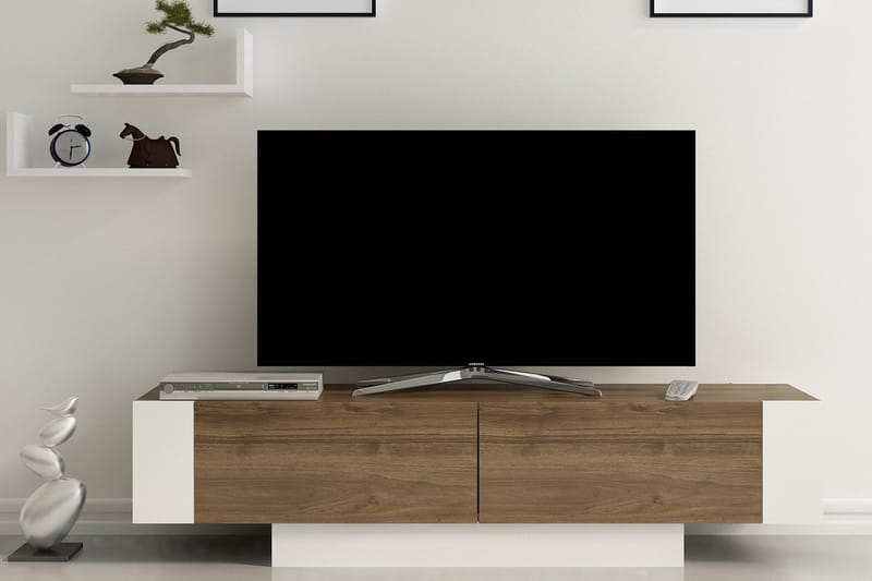 Hejde TV-Bord 150 cm - Brun/hvid - Møbler - TV borde & mediemøbler - TV-borde