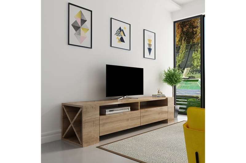 Hejde TV-Bord 155 cm - Brun - Møbler - TV borde & mediemøbler - TV-borde