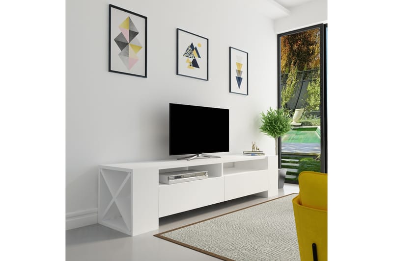 Hejde TV-Bord 155 cm - Hvid - Møbler - TV borde & mediemøbler - TV-borde