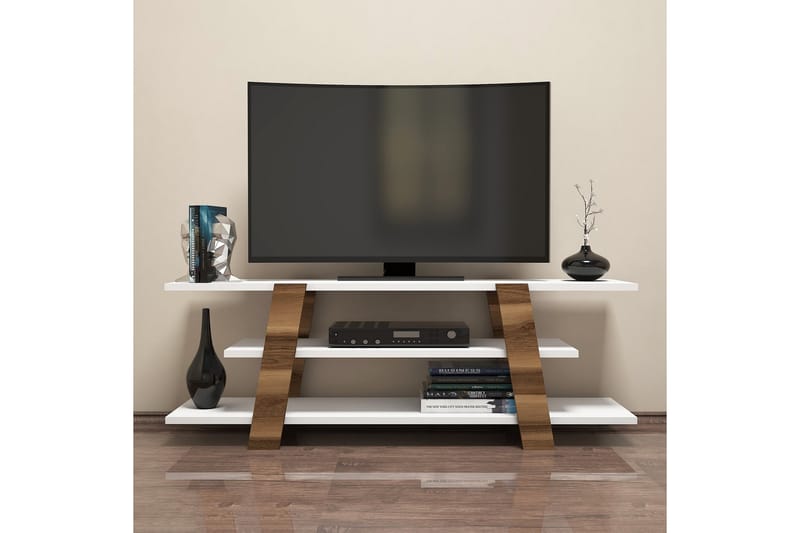 Hovdane TV-Bord 120 cm - Brun/hvid - Møbler - TV borde & mediemøbler - TV-borde