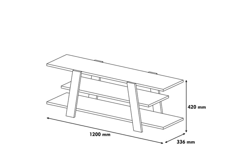 Hovdane TV-Bord 120 cm - Brun/hvid - Møbler - TV borde & mediemøbler - TV-borde