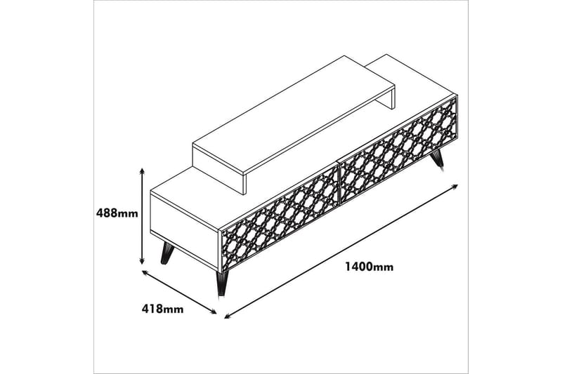 Hovdane TV-Bord 140 cm - Brun - Møbler - TV borde & mediemøbler - TV-borde