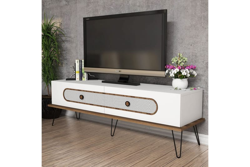 Hovdane TV-Bord 145 cm - Hvid - Møbler - TV borde & mediemøbler - TV-borde