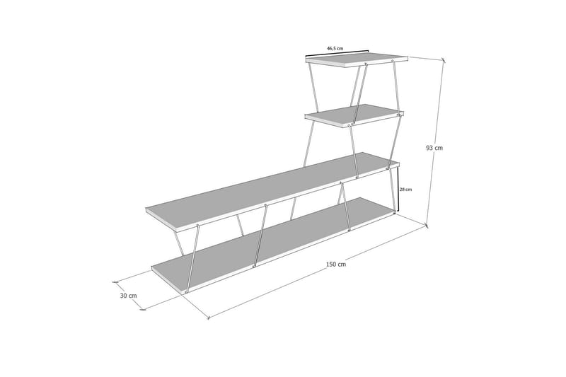 Igazz TV-Bord 150 cm - Antracit - Møbler - TV borde & mediemøbler - TV-borde