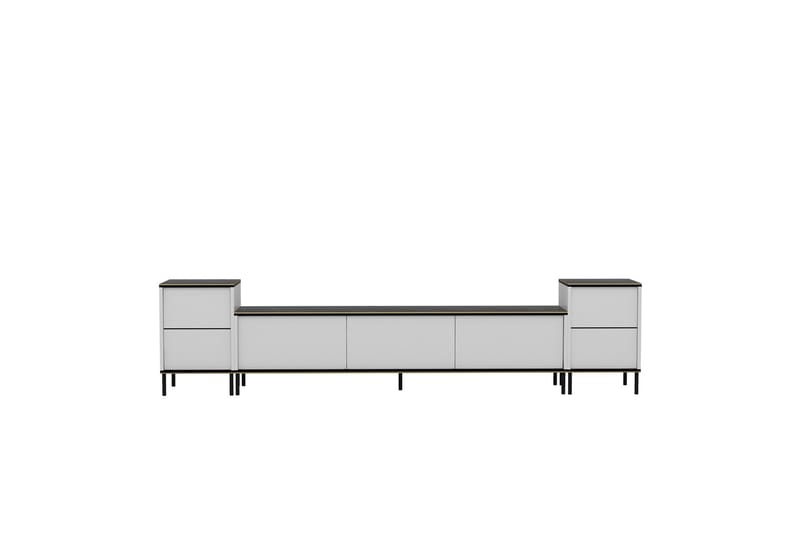 Imaj TV-Bord 260 cm - Guld/Sort/Hvid - Møbler - TV borde & mediemøbler - TV-borde