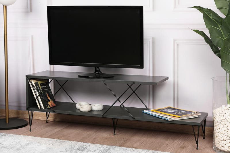 Jaennis TV-bord 120 cm - Antracit - Møbler - TV borde & mediemøbler - TV-borde