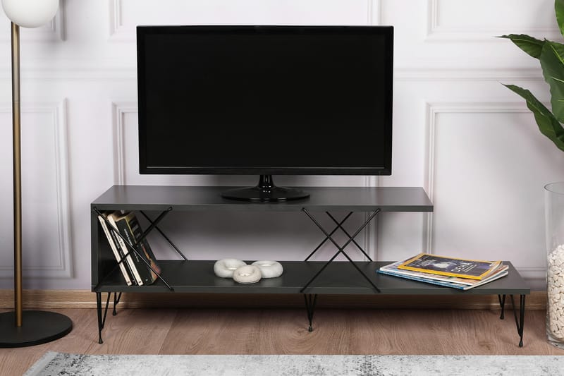 Jaennis TV-bord 120 cm - Antracit - Møbler - TV borde & mediemøbler - TV-borde