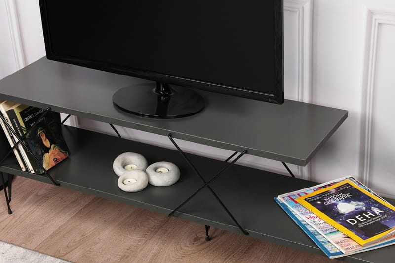 Jaennis TV-bord 120 cm - Antracit - Møbler - TV borde & mediemøbler - TV-borde