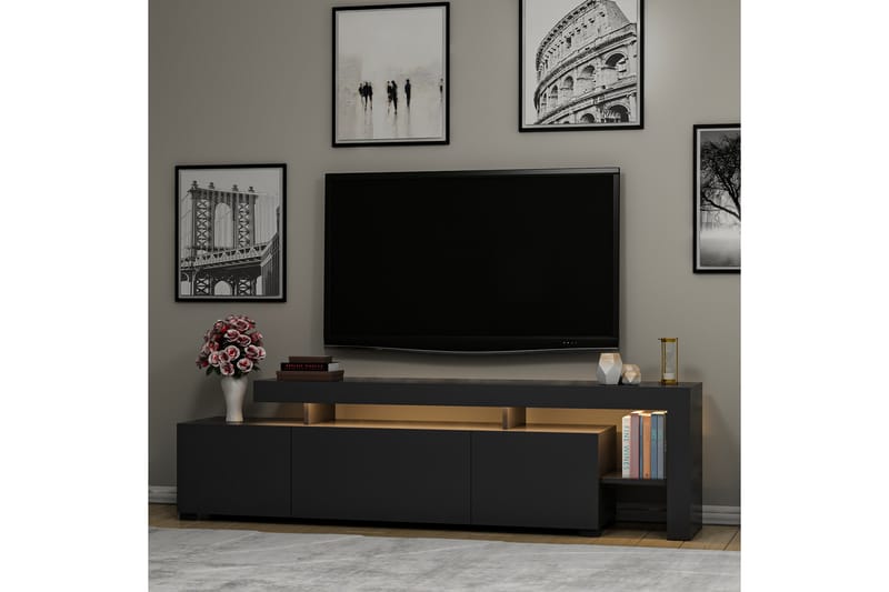 Jurukovo TV-Bord 192 cm - Antracit - Møbler - TV borde & mediemøbler - TV-borde