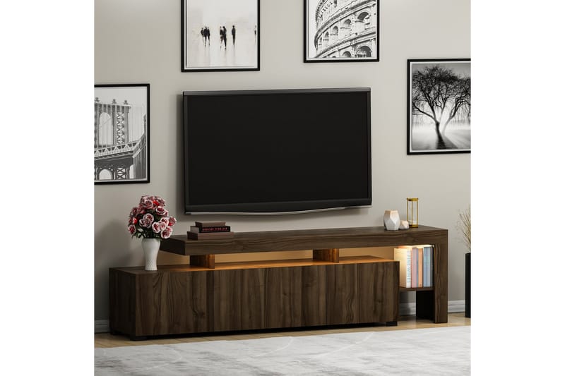 Jurukovo Tv-bord 192x37 cm Brun - Møbler - TV borde & mediemøbler - TV-borde