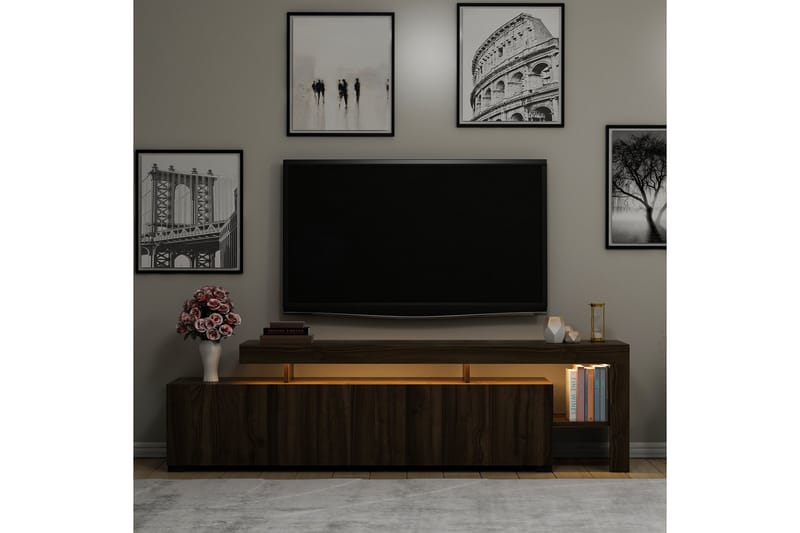 Jurukovo Tv-bord 192x37 cm Brun - Møbler - TV borde & mediemøbler - TV-borde