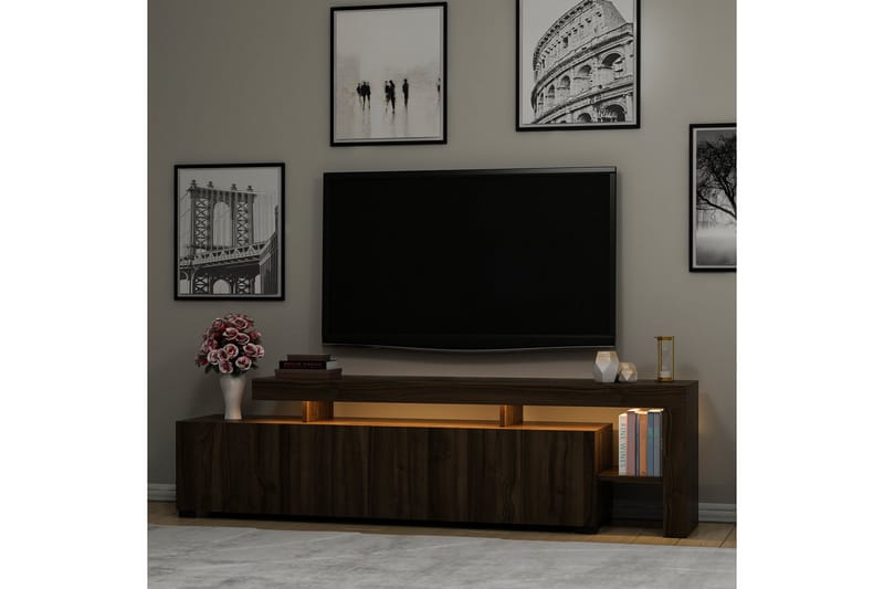 Jurukovo Tv-bord 192x37 cm Brun - Møbler - TV borde & mediemøbler - TV-borde