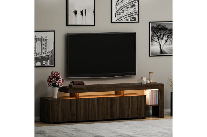 Jurukovo Tv-bord 192x37 cm Brun - Møbler - TV borde & mediemøbler - TV-borde