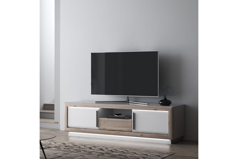 Kalabaka TV-Bord 193 cm - Brun/Hvid - Møbler - TV borde & mediemøbler - TV-borde