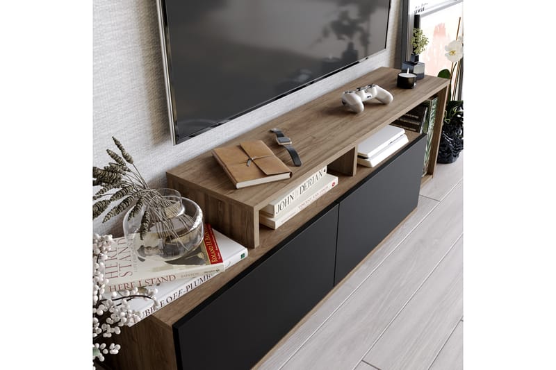 Lameyze TV-Bord 150 cm - Mørkebrun/sort - Møbler - TV borde & mediemøbler - TV-borde