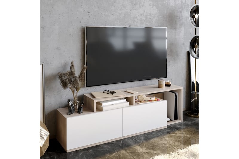 Lameyze TV-bord 150 cm - Natur/Hvid - Møbler - TV borde & mediemøbler - TV-borde