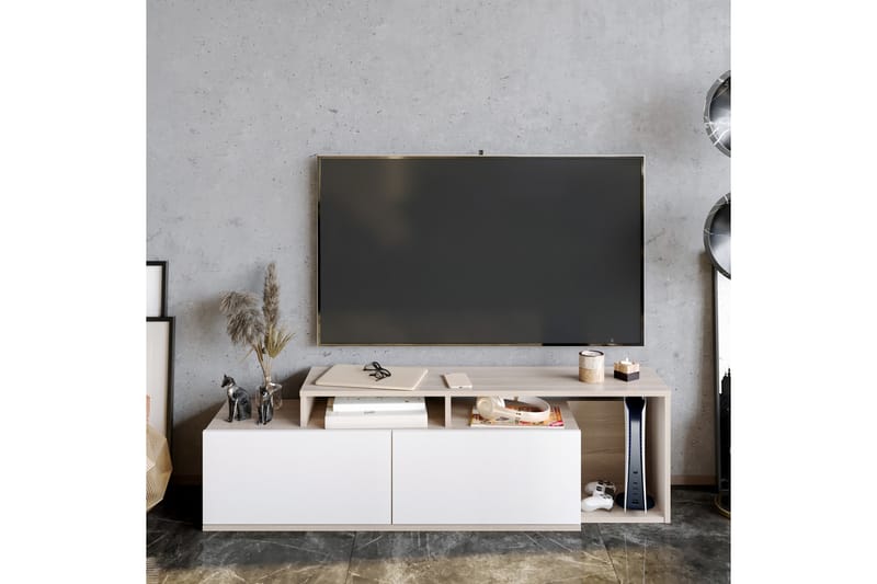 Lameyze TV-bord 150 cm - Natur/Hvid - Møbler - TV borde & mediemøbler - TV-borde