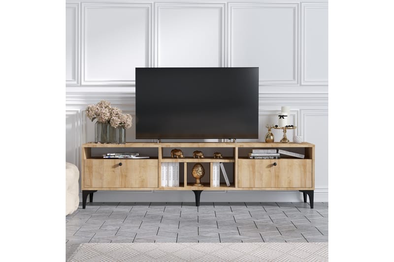 Lanzano TV-Bord 180 cm - Natur - Møbler - TV borde & mediemøbler - TV-borde